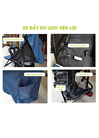 Xe đẩy cho bé cao cấp XD688 - Xe đẩy kéo du lịch gấp gọn siêu nhẹ, siêu thoáng, siêu bền lưới chống tia UV