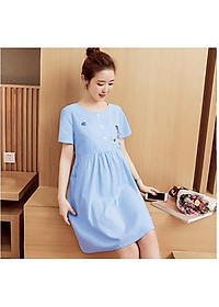 ĐẦM BẦU CÔNG SỞ SỌC THÊU BÚP BÊ THÊ DỄ THƯƠNG