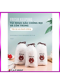 Màng bọc thực phẩm ️ ️ co giãn siêu dai có chun hình túi gấu set 100 chiếc