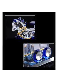 Tượng nước hoa ngựa kéo xe, kèm lọ tinh dầu để xe ô tô