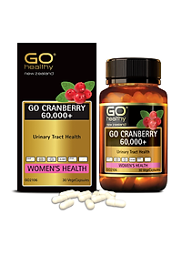 GO CRANBERRY 60,000+ 30 viên - Viên uống viêm đường tiết niệu nhập khẩu chính hãng GO Healthy New Zealand
