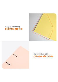 Bìa Còng D2 Switch ON AO+, Nhựa PP/ A4, 2 Nhẫn D (3.5cm/ 5cm)