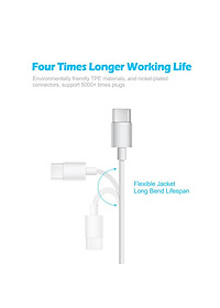 Dây cáp sạc nhanh đầu USB-C to light sạc  cho iPhone / iPad dài 100cm hiệu CHOETECH S-MT009L cho iPhone / iPad (sạc nhanh 2.4A, chất liệu cao cấp, chip sạc thông minh) - Hàng chính hãng