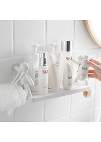 Kệ dán tường nhà tắm hình người chất liệu nhựa PP chắc chắn, Kệ đa năng để đồ hình người trắng, Kệ mỹ phẩm treo tường, decor phòng - Chính hãng MINIIN 