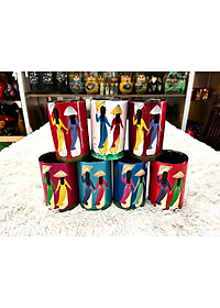 [SƠN MÀI LOẠI 1] Hủ cắm bút sơn mài - Quà Tặng Quà Lưu niệm - Trang trí Decor size 11x7 cm