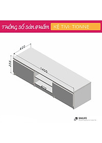 Kệ TV phòng ngủ gỗ công nghiệp thiết kế thông minh SMLIFE Tionne
