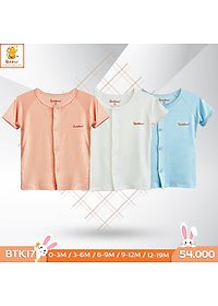 Áo sơ sinh cài giữa ráp lăn vải visco siêu mềm mại cho bé BTK17