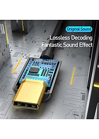 Bộ chuyển đổi Baseus Type-C sang 3.5mm hỗ trợ truyền âm thanh 24-bit thiết kế nhỏ gọn - Hàng chính hãng
