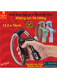Kìm bóp tay, Kìm tập cơ tay dụng cụ tập gym tại nhà điều chỉnh lực 10-100kg có đếm số tự động D Danido