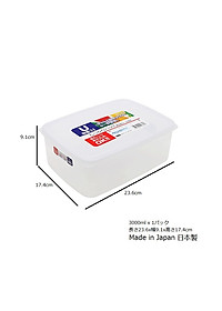 Combo 04 hộp nhựa cao cấp bảo quản thực phẩm Nakaya hình chữ nhật (Full size) - Nội địa Nhật Bản