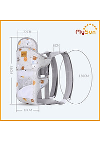Điệu địu vải cho em bé sơ sinh 4 tư thế có đỡ cổ đa năng an toàn 1 2 3 4 5 6 12 tháng tuổi MySun