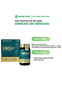 Hộp 180 Viên Uống Hồng Sâm Hàn Quốc  Hồng Sâm 6 Năm Tuổi SHINSAM Korean Red Ginseng - Hỗ Trợ Giảm Mệt Mỏi