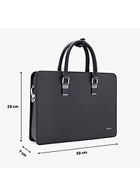 Túi Xách Cặp Da Nam Công Sở GENCE CGL08 Chất Liệu Da Bò Khóa Số Cao Cấp Màu Đen