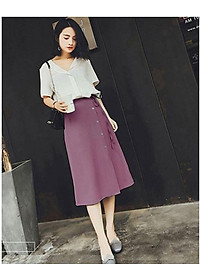 Chân váy Anni phối nút thời trang