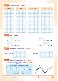 Đề Kiểm Tra Toán Lớp 3 - Kết Nối Tri Thức - Học kì 1