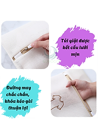 Set 7 Túi Lưới Giặt Quần Áo Cao Cấp – Bảo Vệ Vải, Giữ Form Chuẩn Bộ 7 Túi Giặt Bảo Vệ Quần Áo – Vải Lưới 3 Lớp, Khóa Kéo Chắc Chắn Bộ Túi Giặt Đa Năng – Bảo Quản Quần Áo Trong Máy Giặt