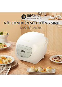 Nồi cơm điện lòng sứ dưỡng sinh 1.2L Mishio MK381 - Hàng chính hãng