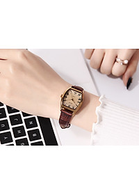 Đồng Hồ Nữ Julius Hàn Quốc JA-703LD Cổ Điển Dây Da Màu Nâu