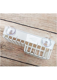 Giá để giẻ rửa bát 2 ngăn dạng lưới màu trắng Inomata nội địa Nhật Bản