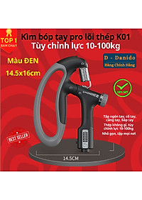 Kìm bóp tay, Kìm tập cơ tay dụng cụ tập gym tại nhà điều chỉnh lực 10-100kg có đếm số tự động D Danido