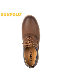 Giày nam Da bò Buộc dây SUNPOLO SPH424 (Xanh navy, Nâu)