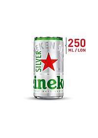 Thùng 24 lon bia Heineken Silver Coolpack 250ml/lon