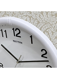 Đồng hồ treo tường Nhật Bản Rhythm CMG434NR03, Kích thước 28.0 x 4.3cm, 580g ,Vỏ nhựa cao cấp, dùng Pin