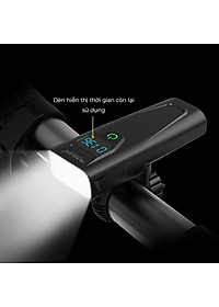 Đèn Pha Xe Đạp Chiếu Sáng Chống Nước CD-30 Gắn Tay lái, Vỏ nhựa ABS, Sạc Điện Type-C Có Đồng Hồ Hiển Thị Thời Gian Lượng Pin, Có Hỗ trợ Sạc Khẩn Cấp - Mai Lee