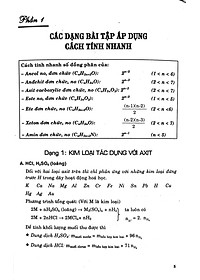 Các Dạng Điển Hình Và Phương Pháp Giải Nhanh Bài Tập Trắc Nghiệm Hóa Học 12