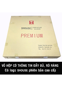 Đồng Hồ Trang Trí Treo Tường Nghệ Thuật Cao Cấp Shouse A23 hiện đại 3D kích cỡ lớn đẹp kim trôi treo phòng khách