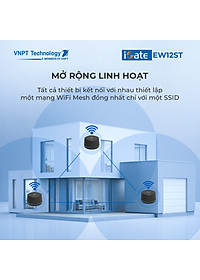 Hệ thống Wifi Mesh VNPT Technology iGate EW12ST (2-pack) 2 băng tần chuẩn AC tốc độ cao dành cho gia đình hàng chính hãng