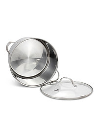 Nồi luộc gà inox 304 cao cấp 5 đáy Kalpen Size 28