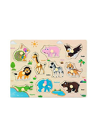 Set 5 bảng ghép hình có núm _ đồ chơi giáo dục MK02