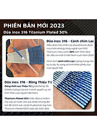 Set 05 đôi đũa inox 304 - 316 DandiHome 2020 chống trơn trượt, sang trọng, tinh tế