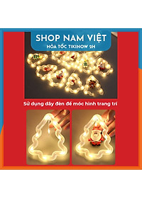 Dây LED Rèm Trang Trí Giáng Sinh 10 Chi Tiết Ngang 3m, Kèm Remote - Chính Hãng NAVIVU