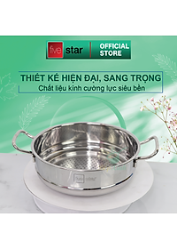 Bộ nồi chảo cao cấp Fivestar Plus 6 món nắp inox | tặng 1 vá canh