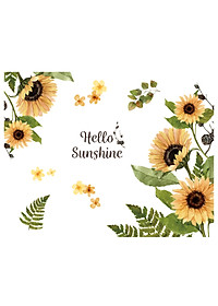 Sticker Giấy Dán Tường Decal Dán tường Mẫu Hoa Lá Cực Xinh ZH017