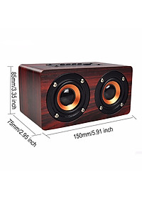 Loa gỗ bluetooth hifi super bass stereo speaker gắn thẻ nhớ g4