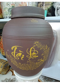 Hũ sành tài lộc đựng rượu gốm sứ Bát Tràng loại 20L
