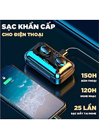 Tai Nghe Bluetooth True Wireless AMOI F9 Cảm Ứng Vân Tay, Nâng Cấp Dock Sạc có Led Báo Pin Kép - Hàng Nhập Khẩu