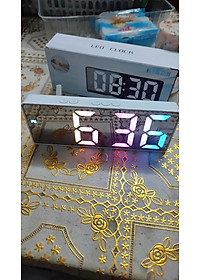 Đồng Hồ Led, Đồng Hồ Để Bàn RGB, Có Báo Thức, Hiển Thị Thời Gian, Nhiệt Độ, Có Cảm Biến Ánh Sáng Tự Động, Decor Phòng Ngủ Chill