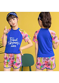 Đồ Bơi Bé Gái Hai Mảnh BB030 MayHomes Áo Ngắn Tay Quần Short Màu Sắc Dễ Thương
