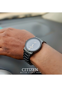 Đồng Hồ Nam Citizen Dây Thép Không Gỉ BE9187-53E - Mặt Đen