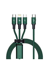 Cáp sạc nhanh PD20W Baseus Rapid kết nối Type-C to iPhone/Type-C/Micro dây dù siêu bền dài 150CM cho Smartphone ( 2 màu ) - Hàng chính hãng