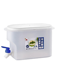 Bình đựng nước hoa quả, detox để tủ lạnh có vòi rót dung tích 3,5 lít chịu nhiệt tốt, siêu tiện lợi