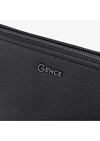 Ví Cầm Tay Clutch Nam Chính Hãng GENCE RB06 Da Bò Khóa Vân Tay Cao Cấp Màu Đen
