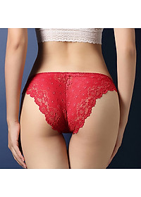  Quần lót nữ ren hoa gợi cảm - Đỏ