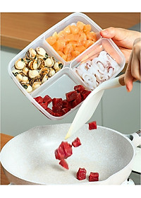 Khay đựng thực phẩm chia 4 ngăn có nắp đậy Nakaya 710ml hàng Made in Japan #K154