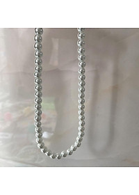 N389 vòng cổ hạt Trai, dây chuyền hạt bẹt choker 40cm hạt nhiều kích cỡ nhiều kiểu dáng sang trọng cho nữ