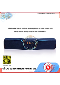 Gối ngủ cao su non HT SYS - Ruột gối Memory Foam công nghệ Nhật Bản - Gối giúp ngủ nhanh , chống mỏi vai gáy - Mang đến giấc ngủ ngon cho mọi nhà